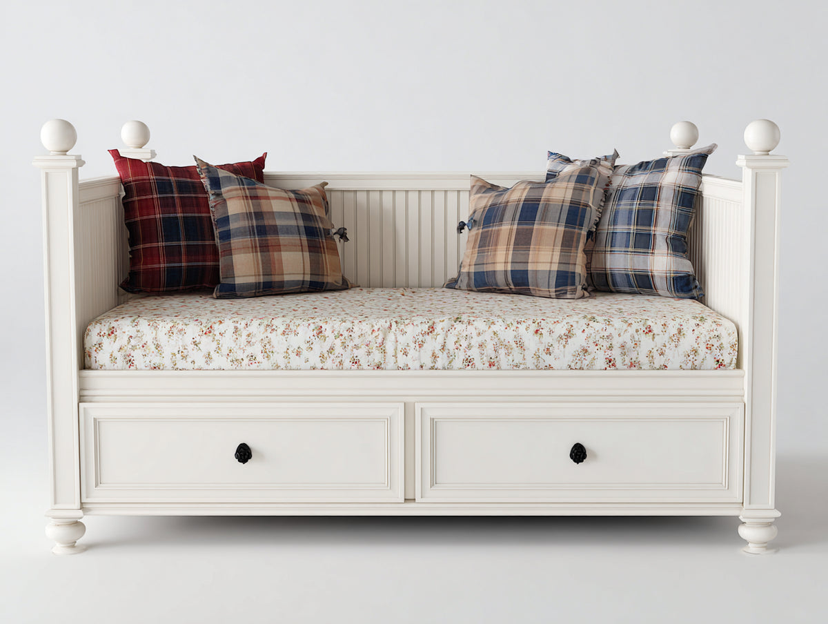 Canapé lit - Bois - 210x102x103 cm - Blanc - Style traditionnel