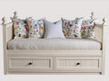 Canapé lit - Bois - 207x101x104 cm - Blanc cassé - Style traditionnel