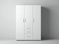 Armoire 3 portes-Panneau MDF-150x55x200 cm-Blanc-Style moderne
