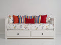 Canapé lit - Bois - 206x101x98 cm - Blanc - Style classique