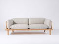 Canapé 2 places-Tissu-Bois-192x88x79 cm-Beige-Bois naturel-Style scandinave naturel