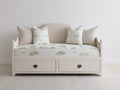 Canapé lit - Bois - 201x97x92 cm - Blanc cassé - Style classique